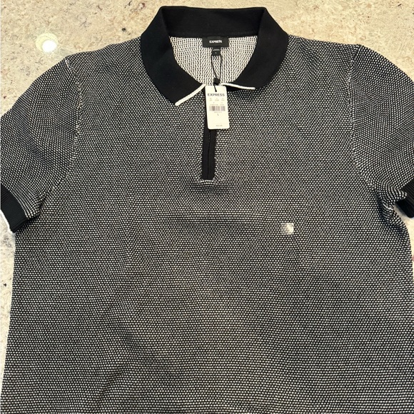 Men’s Zip Short Sleeve Sweater Polo - Picture 3 of 4